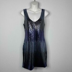 Fredericks Of Hollywood Dress M Sequin Sleeveless Bodycon Y2K Cocktail Mini